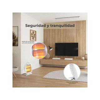 Estufa Eléctrica Cuarzo 800W Bajo Consumo