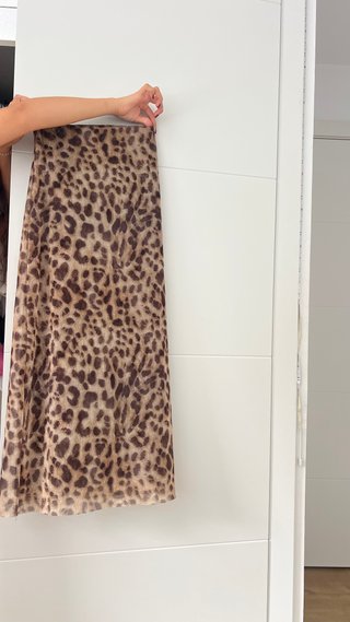 Falda larga estampado leopardo