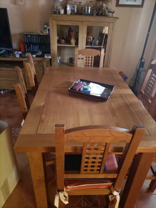 Conjunto de mesa+6 sillas