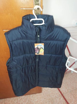 Chaleco acolchado azul marino talla XL