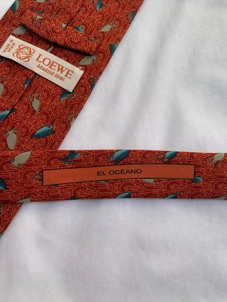 Corbata naranja Loewe 100%