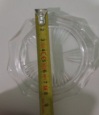 Lote 9 posavasos cristal prensado antiguos