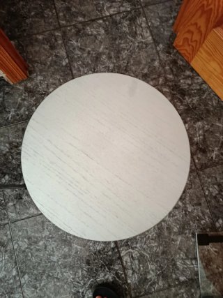 Mesa auxiliar cesta metal y madera