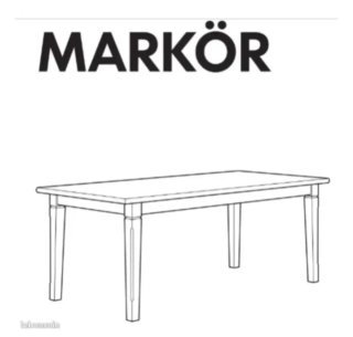 Mesa comedor MARKÖR madera 190x95