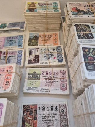 Lotería Nacional Décimos Antiguos