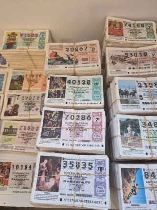 Lotería Nacional Décimos Antiguos