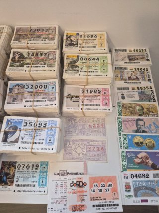 Lotería Nacional Décimos Antiguos