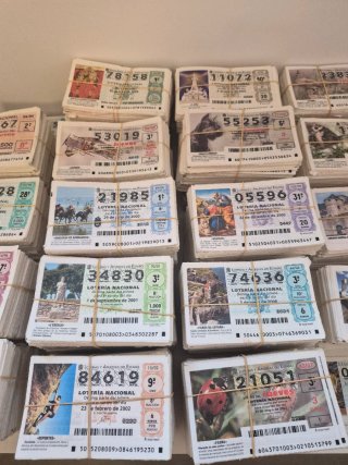 Lotería Nacional Décimos Antiguos