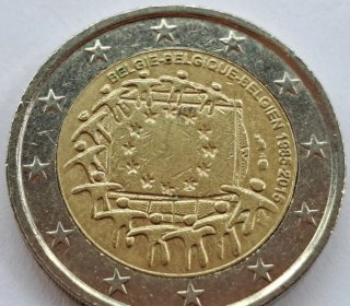 Moneda conmemorativa Bélgica 2015 bandera