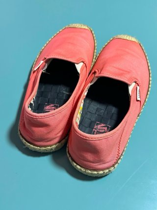 Zapatillas Vans Slip-On Rosas y Beige