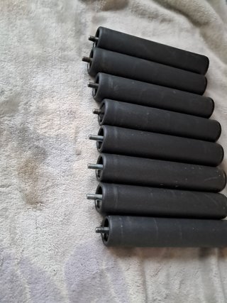 Patas de cama negras de 25cm 8 unidades