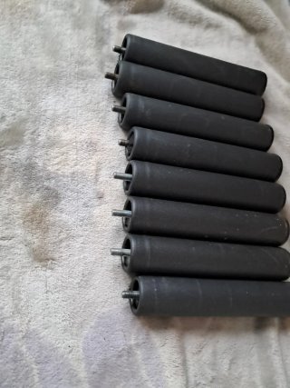 Patas de cama negras de 25cm 8 unidades