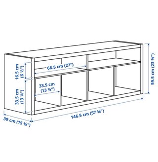 Mueble TV Kallax Negro Ikea