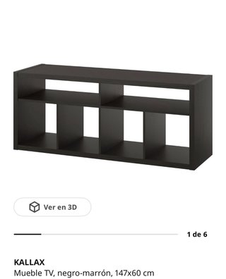 Mueble TV Kallax Negro Ikea