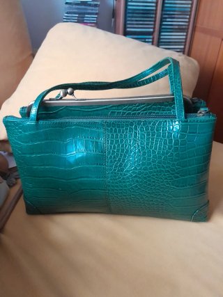 Bolso piel efecto cocodrilo