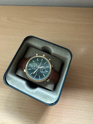 Reloj Fossil Dorado Correa Marrón