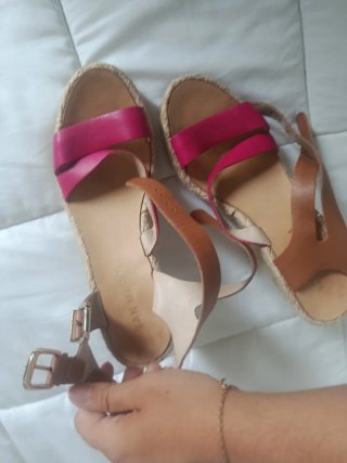 Sandalias Sam Edelman Piel Rosa y Marrón