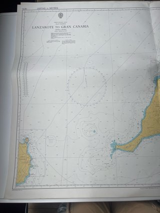 Carta náutica Lanzarote a Gran Canaria