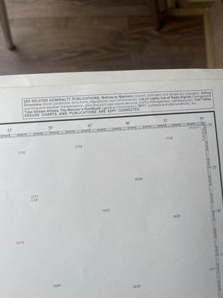 Carta náutica Lanzarote a Gran Canaria