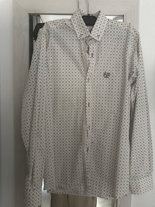 Camisa La Vespita Beige y Azul