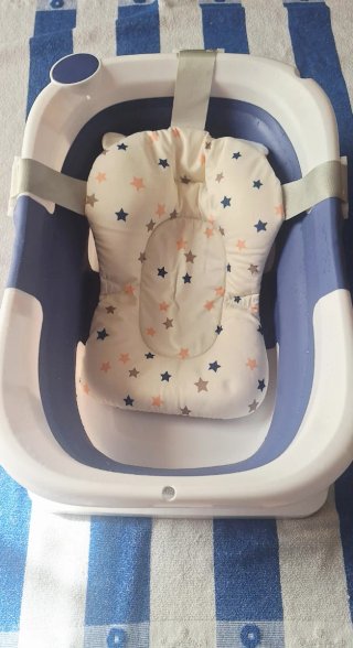 Bañera para bebé plegable azul