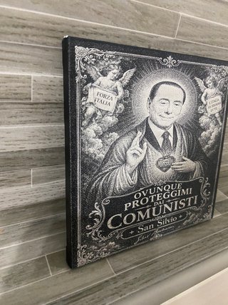 Quadro San Silvio-Silvio Berlusconi su tela 15x15