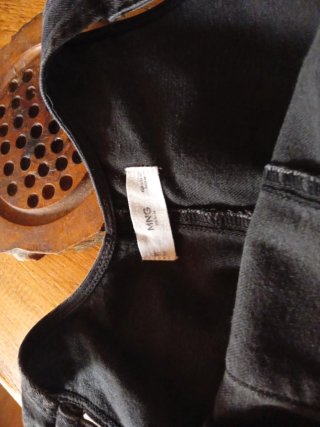 Peto vaquero negro Mango para ancha