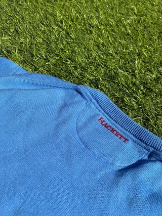 Jersey Hackett London niño azul con coderas