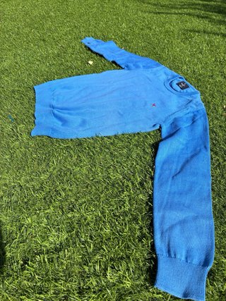 Jersey Hackett London niño azul con coderas