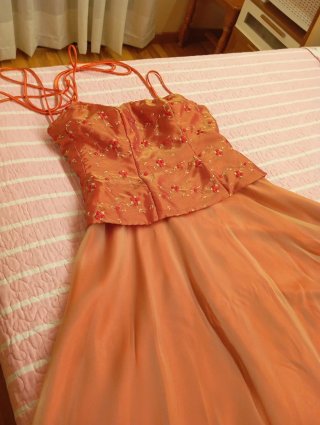 Vestido fiesta cruzado espalda T.44