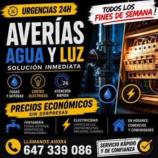 Servicio Urgente Averías Agua y Luz 24H