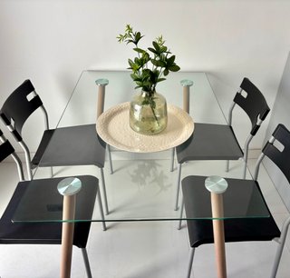 Mesa Comedor de Cristal