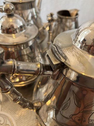 Juego de té y café Meneses Plata
