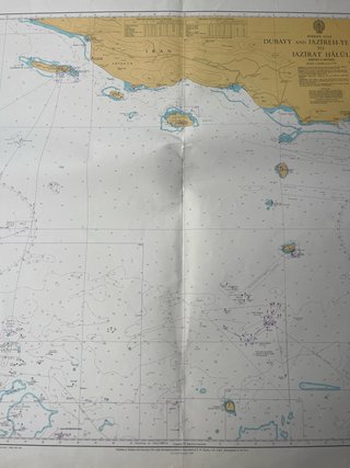 Carta náutica Dubay y Jazirat Qeshm