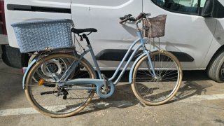 Bicicleta Paseo Azul con Cestas