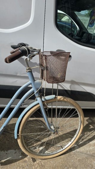 Bicicleta Paseo Azul con Cestas
