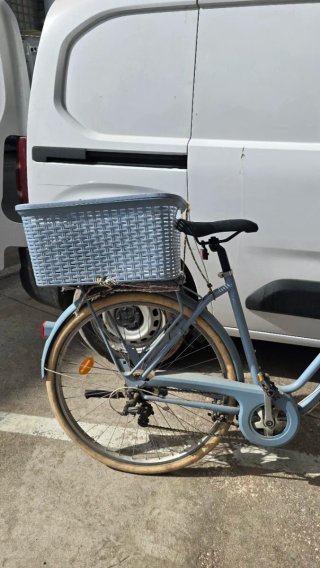 Bicicleta Paseo Azul con Cestas
