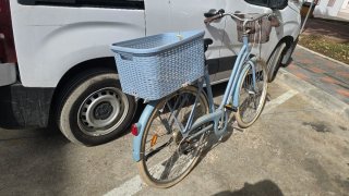 Bicicleta Paseo Azul con Cestas