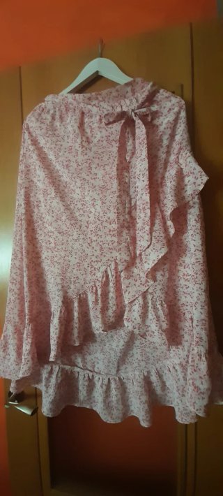 Falda rosa floral talla s