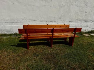 Bancos de madera para merendero