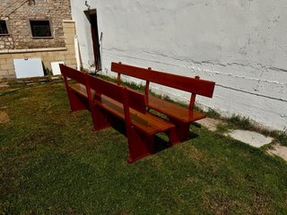 Bancos de madera para merendero