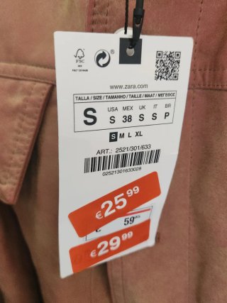 [Sin estrenar] Chaqueta Zara Unisex Marrón/Naranja