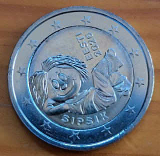 Moneda conmemorativa Sipsik Estonia 2026