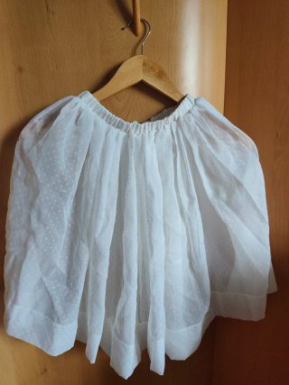 Falda blanca tul plumeti 6-8 años