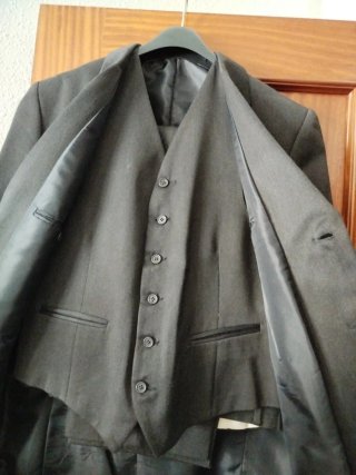 Traje de chaqueta gris hombre
