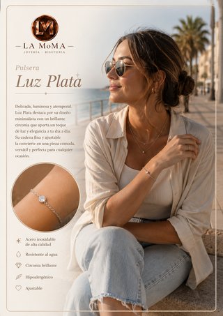 Pulsera Luz Plata La MoMa