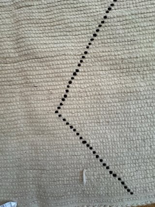 Alfombra Berber Lana Beige y Negra 235x150