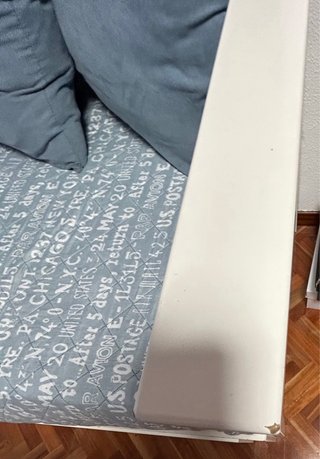 Cama nido IKEA blanca y gris