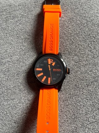 Reloj Hugo Boss Original Naranja y Negro
