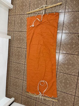 Hamaca tela y madera